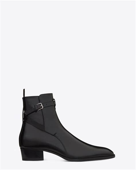 ysl jodhpur boot|Mens Saint Laurent black Leather Wyatt Jodhpur Boots .